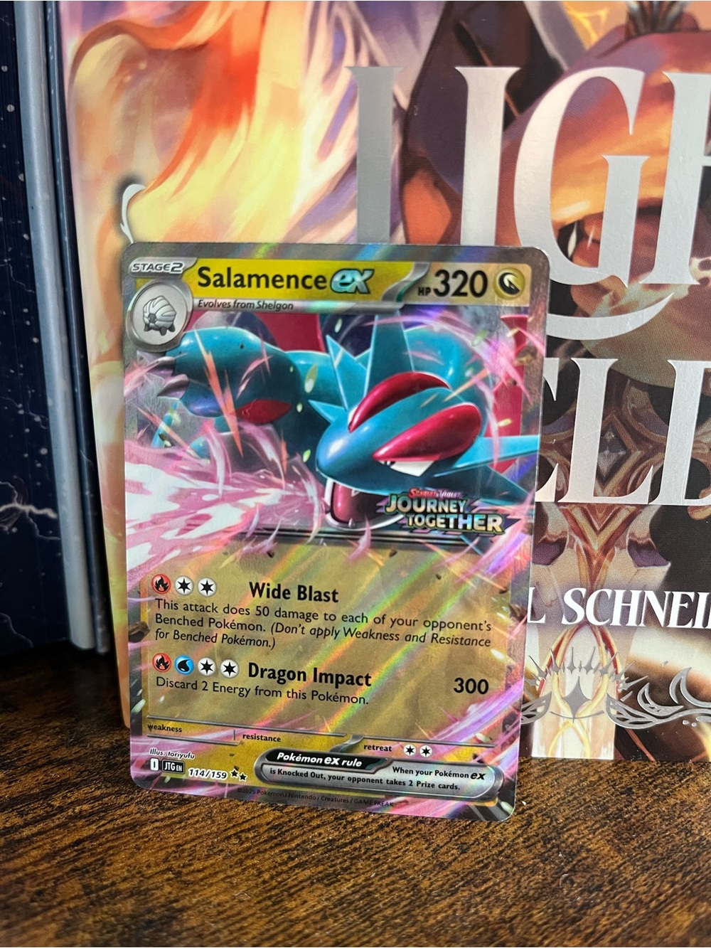 Salamence ex Pokemon Journey Together Stamped Trading Card 114/159